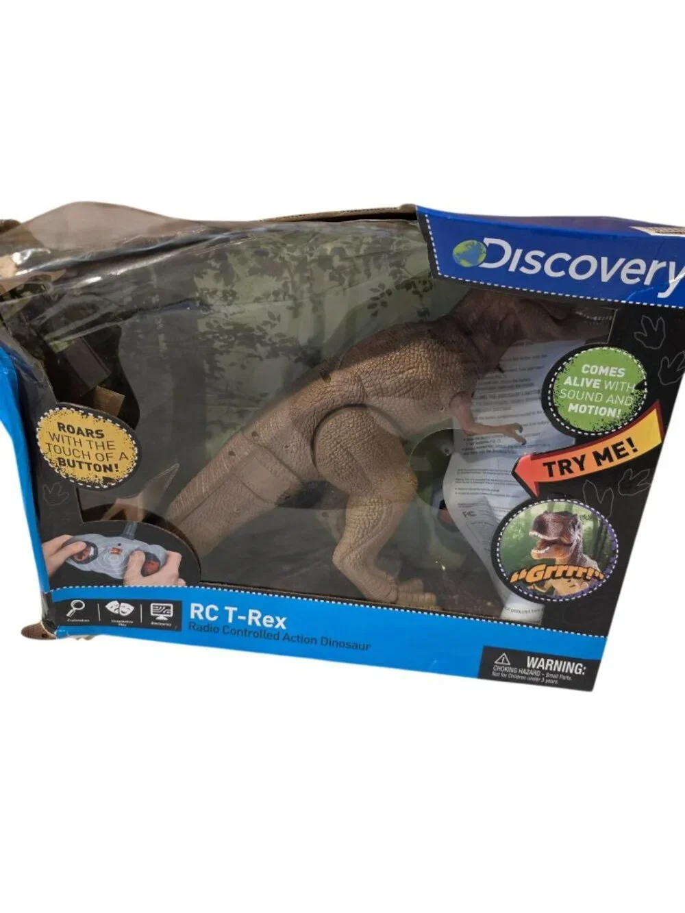 Discovery Kids RC T-Rex Radio Controlled Action Dinosaur Electronic Toy Damaged